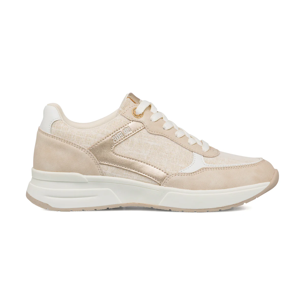 Sneakers oro da donna con dettagli laminati Lora Ferres