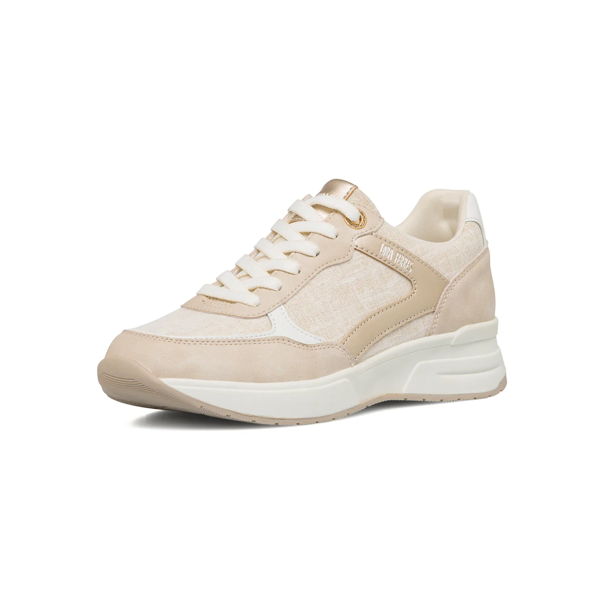 Sneakers oro da donna con dettagli laminati Lora Ferres - Image 2