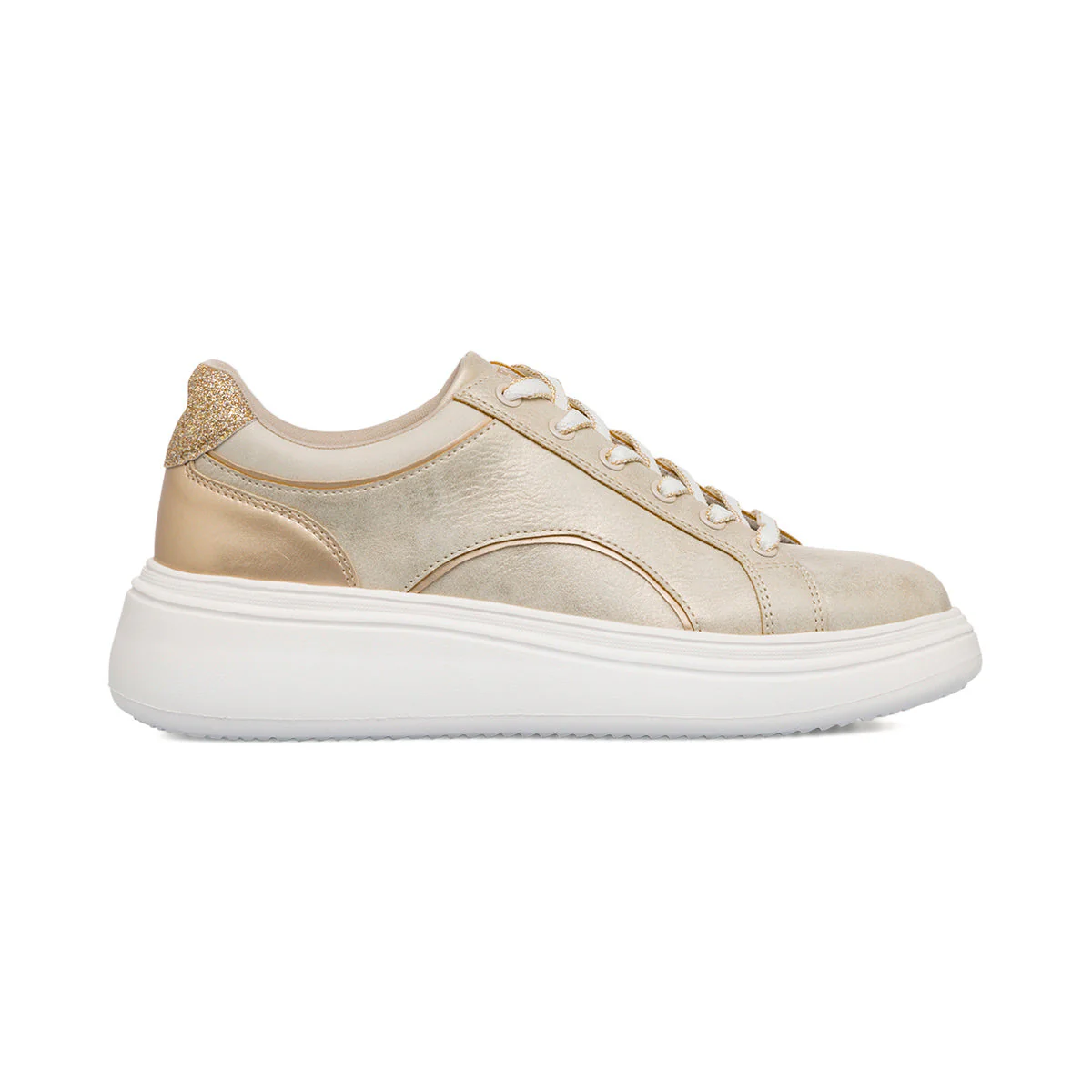 Sneakers oro da Donna con dettaglio glitter Lora Ferres