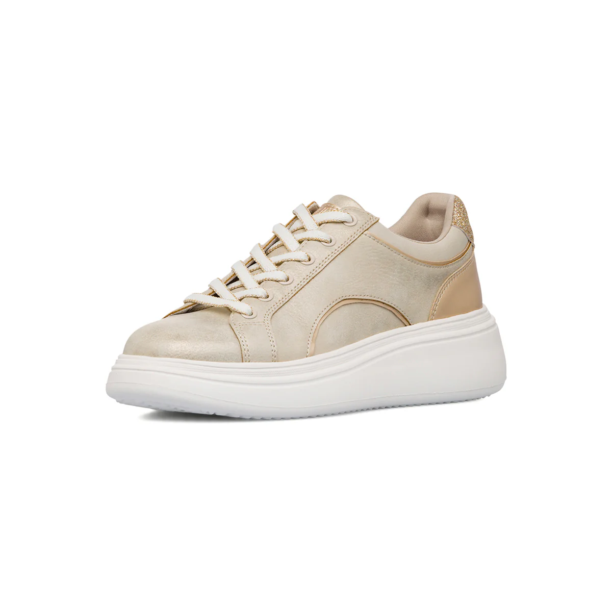 Sneakers oro da Donna con dettaglio glitter Lora Ferres - Image 2