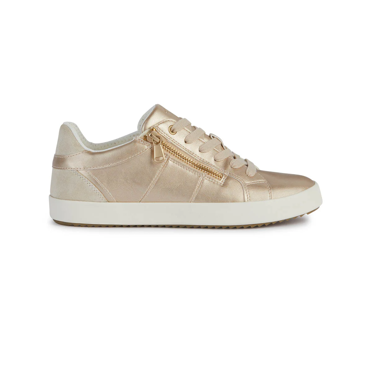 Sneakers oro da Donna con zip decorativa e suola traspirante Geox