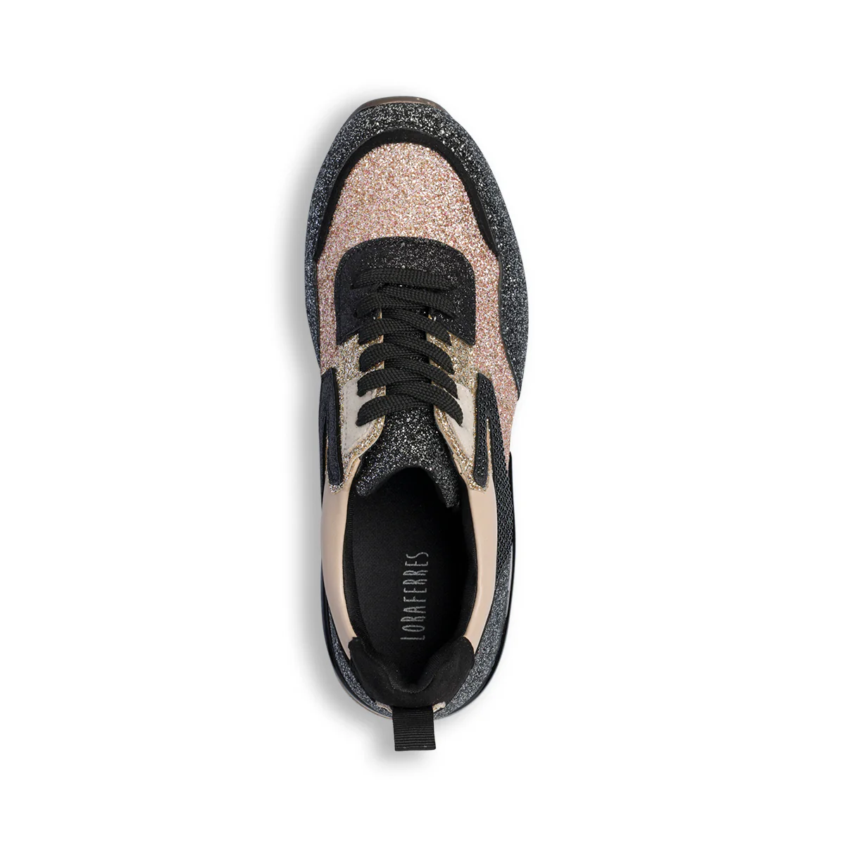 Sneakers oro e argento glitterate da donna con maxi-suola Lora Ferres - Image 18