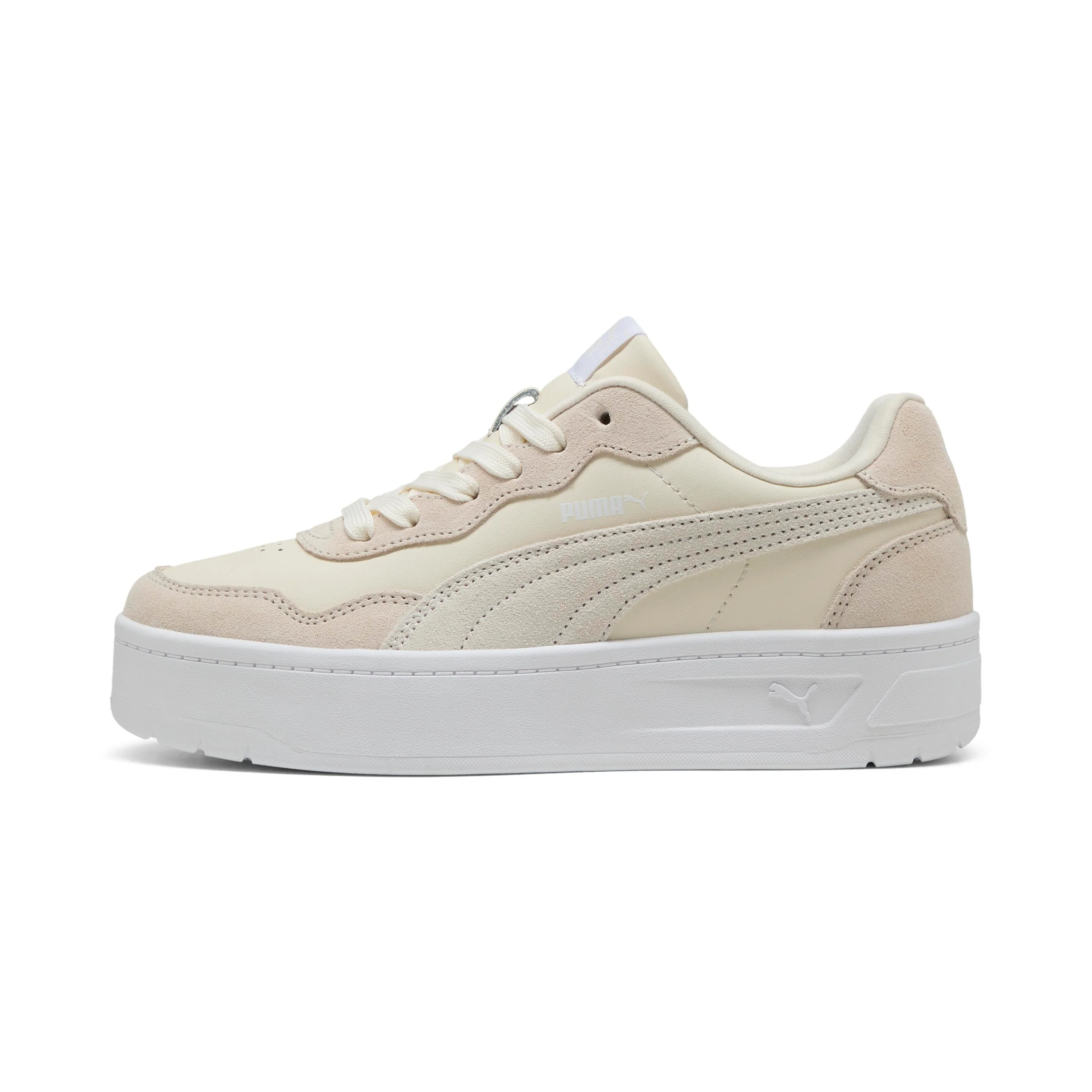 Sneakers platform beige da donna con inserti effetto scamosciato Puma - Image 2
