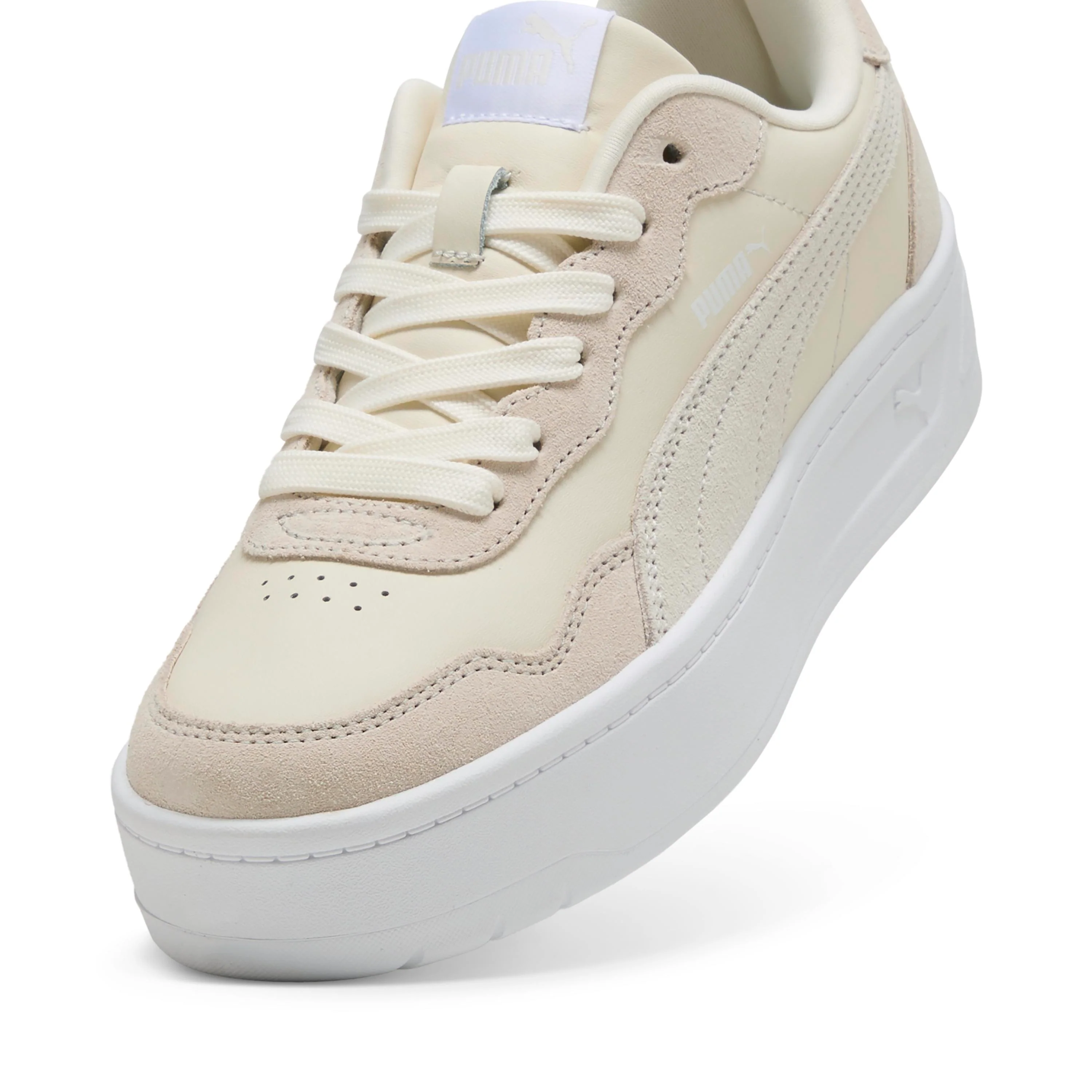Sneakers platform beige da donna con inserti effetto scamosciato Puma - Image 3