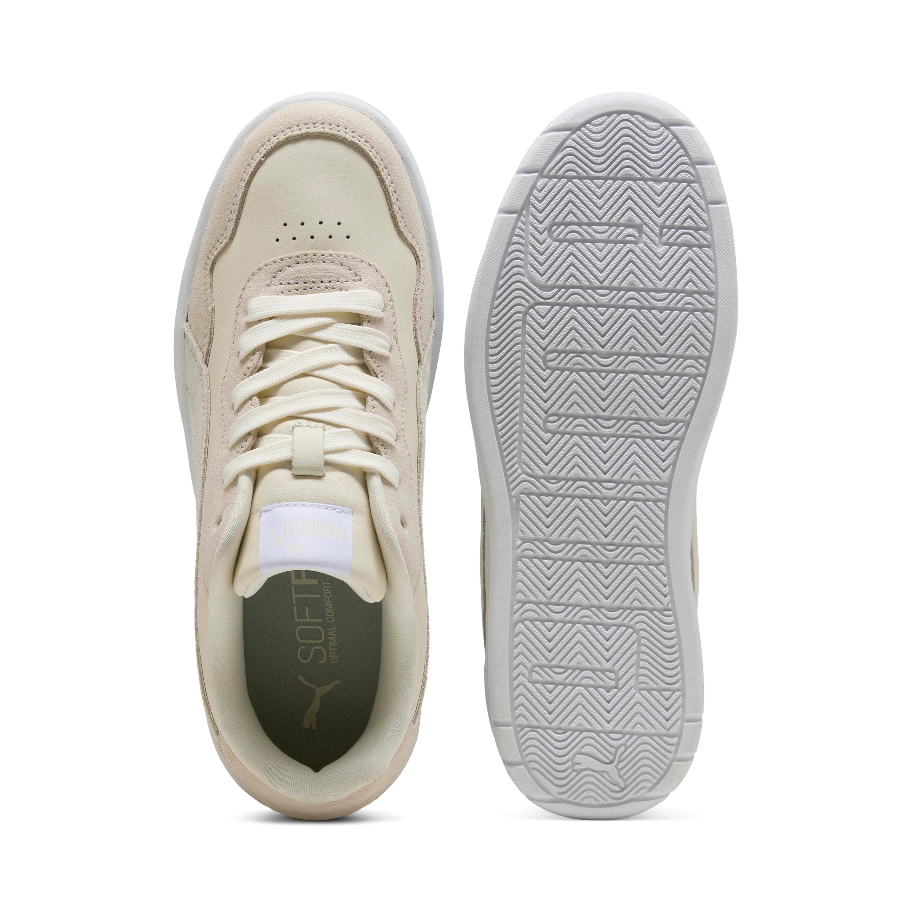 Sneakers platform beige da donna con inserti effetto scamosciato Puma - Image 5
