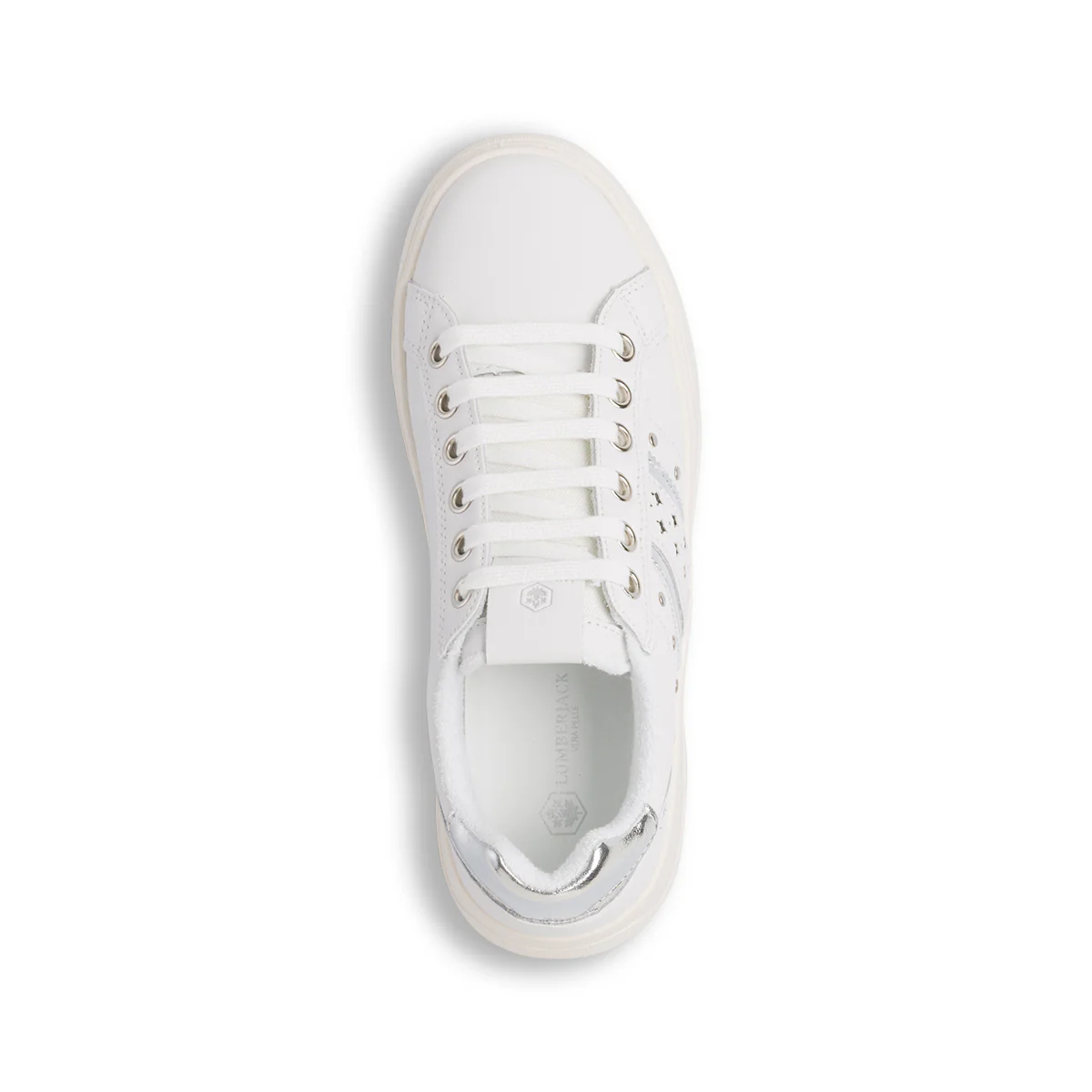 Sneakers platform bianche da donna con borchiette Lumberjack Evril - Image 6