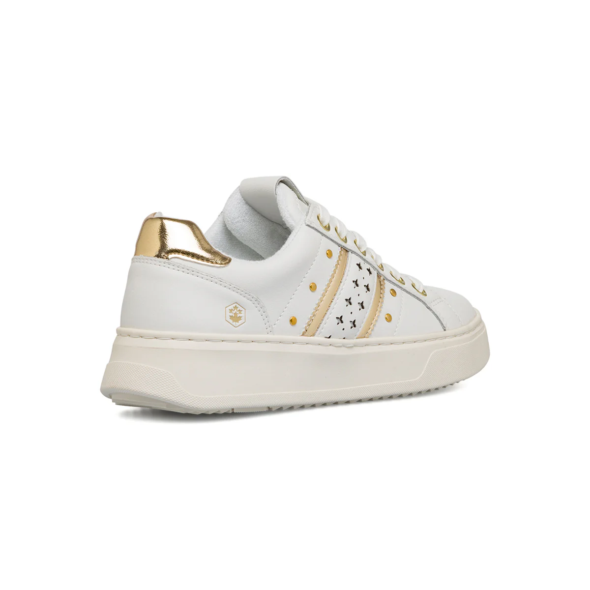 Sneakers platform bianche da donna con borchiette Lumberjack Evril - Image 3