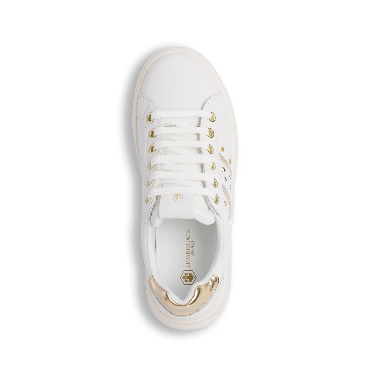 Sneakers platform bianche da donna con borchiette Lumberjack Evril - Image 6