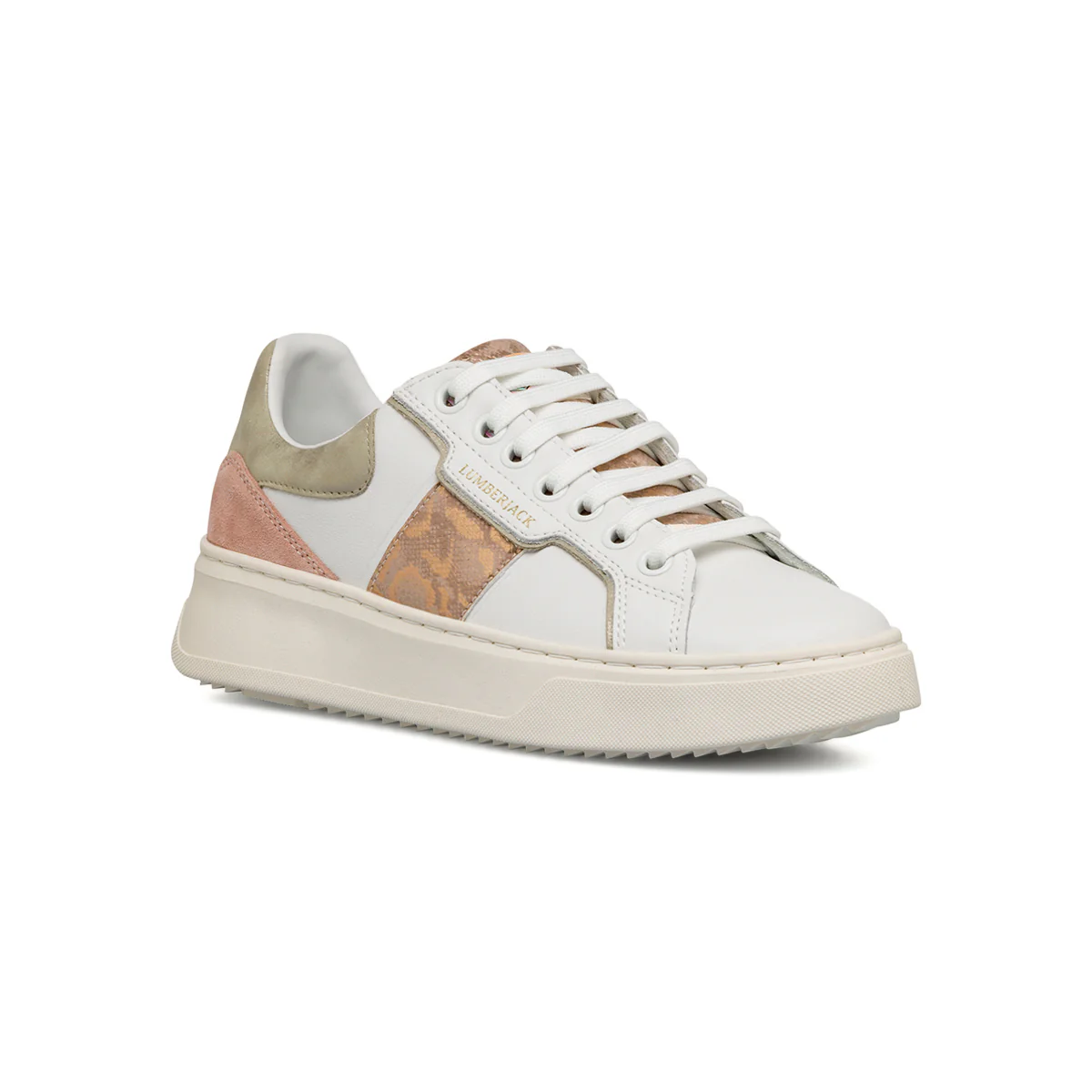 Sneakers platform bianche da donna con dettaglio pitonato Lumberjack Evril - Image 2