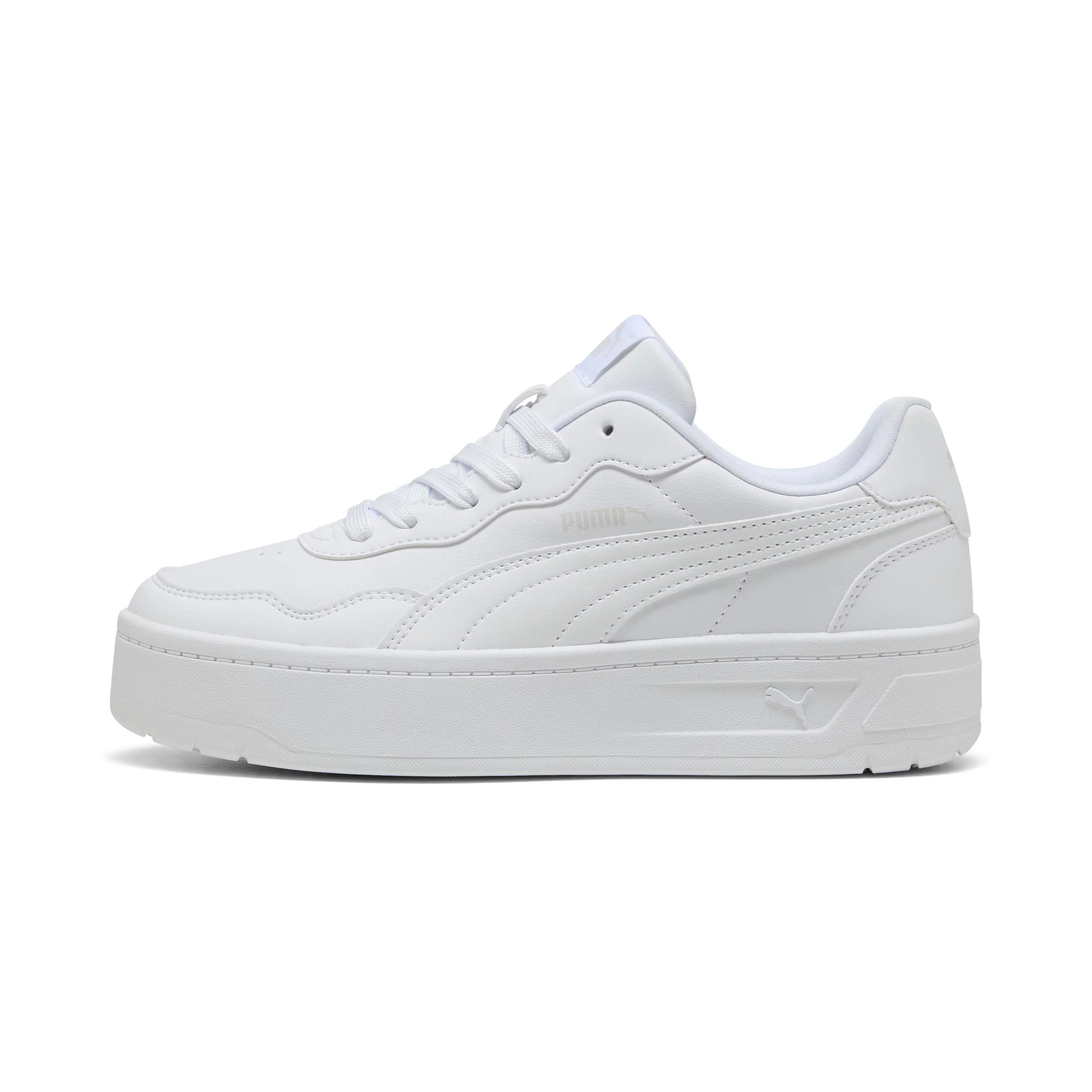 Sneakers platform bianche da donna con logo Puma Court Lally Skye - Image 2