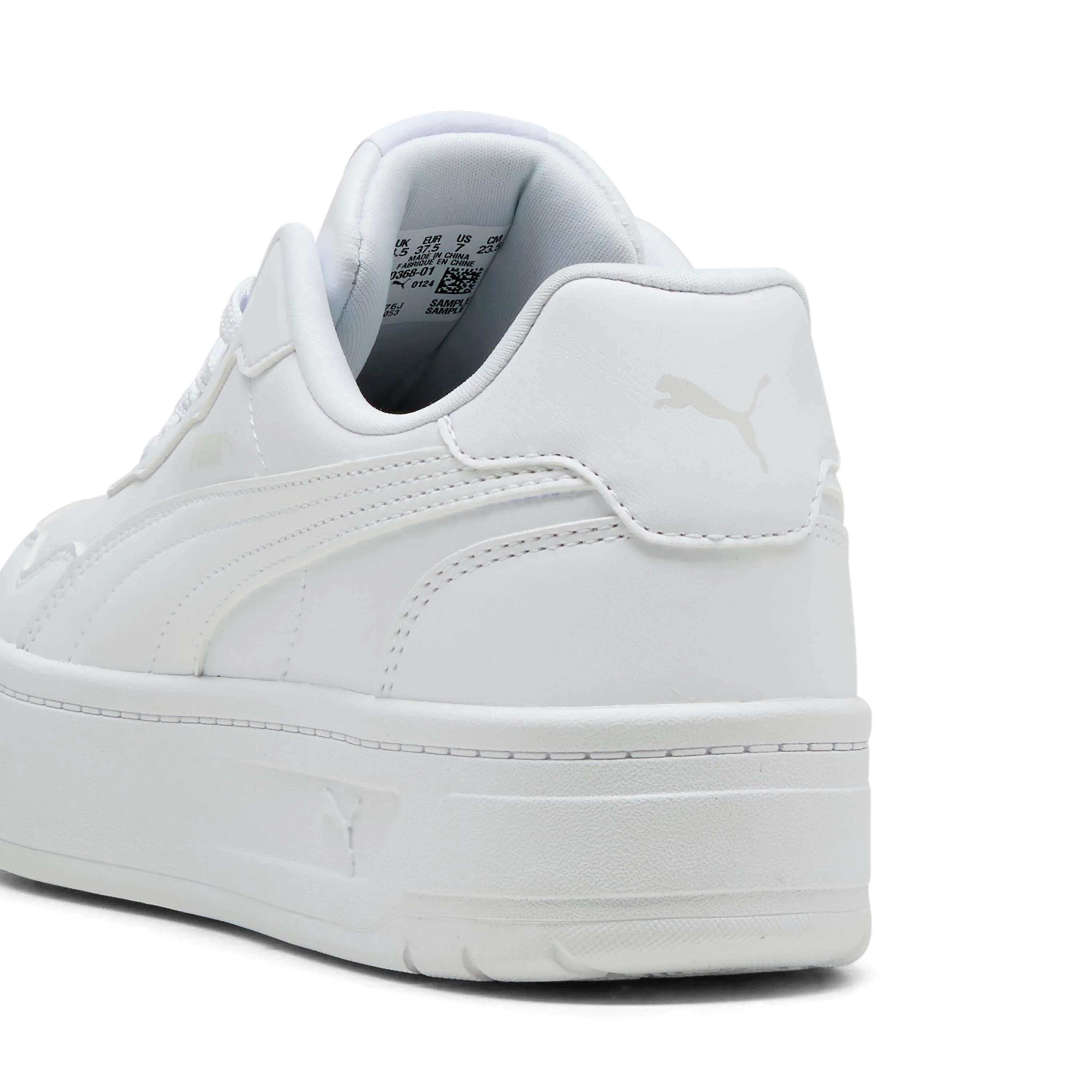 Sneakers platform bianche da donna con logo Puma Court Lally Skye - Image 5
