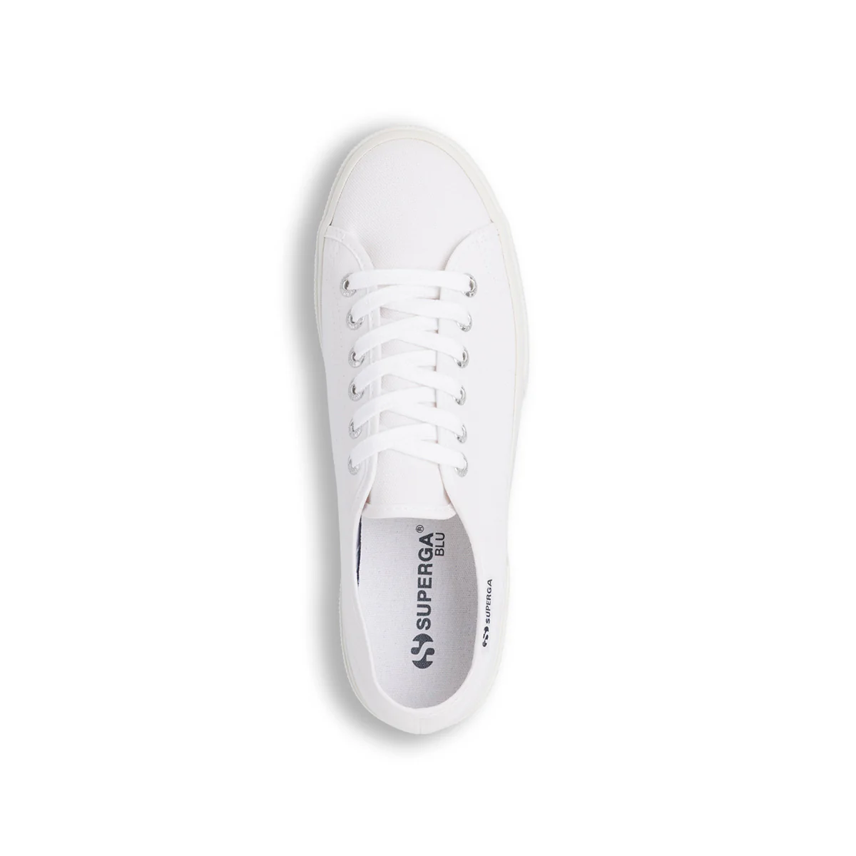 Sneakers platform bianche da Donna in tessuto Superga - Image 6