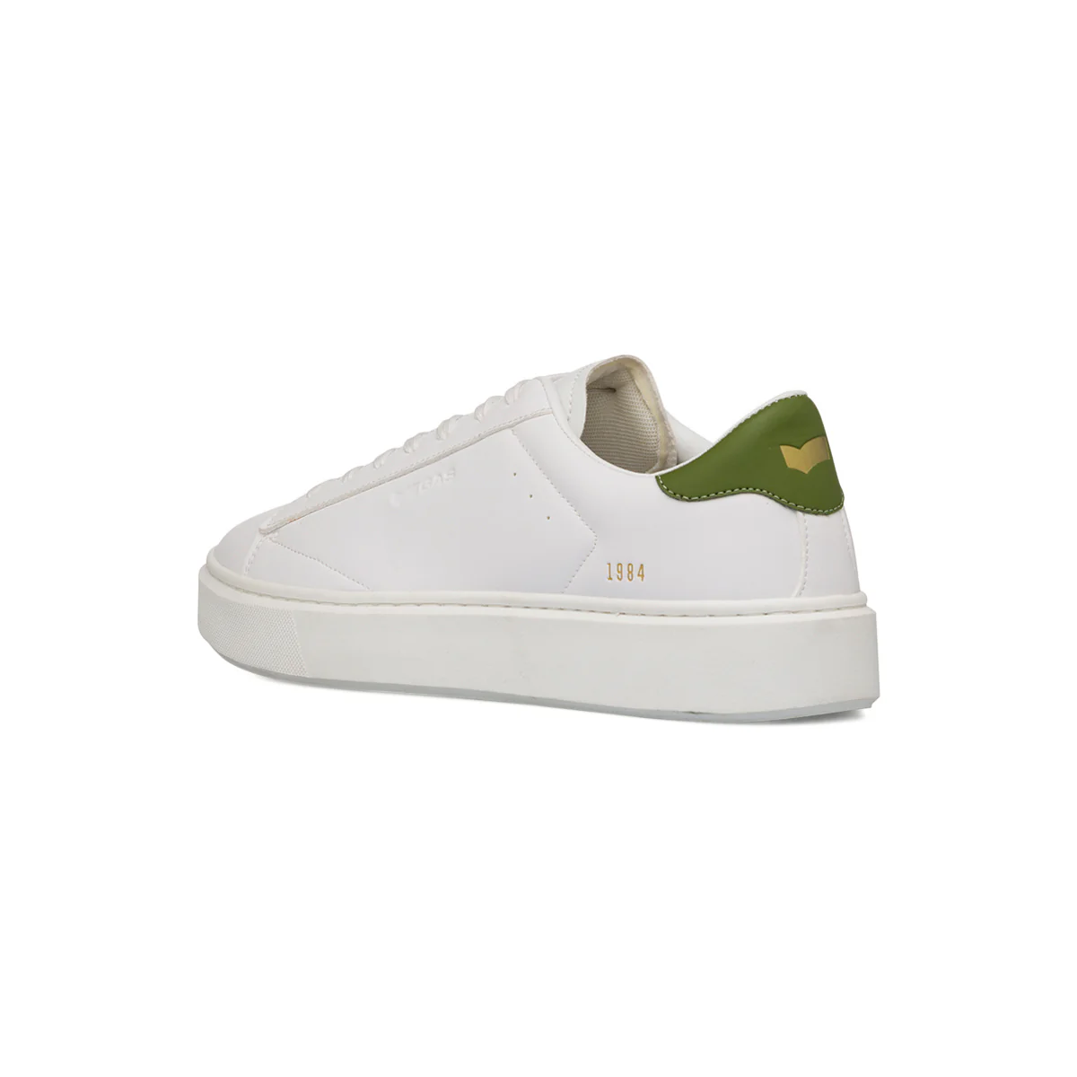 Sneakers platform bianche da Uomo con dettaglio verde militare Gas - Image 3