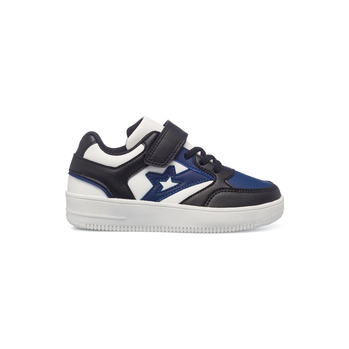 Sneakers platform blu e nere da bambino Space Boy