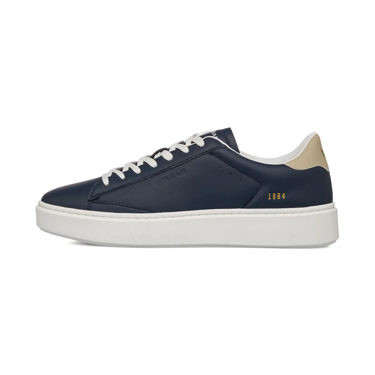 Sneakers platform blu navy con dettaglio beige da Uomo e con logo Gas