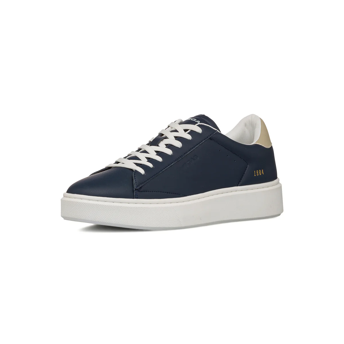 Sneakers platform blu navy con dettaglio beige da Uomo e con logo Gas - Image 2