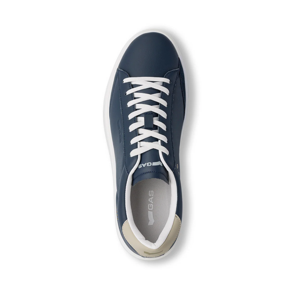 Sneakers platform blu navy con dettaglio beige da Uomo e con logo Gas - Image 5