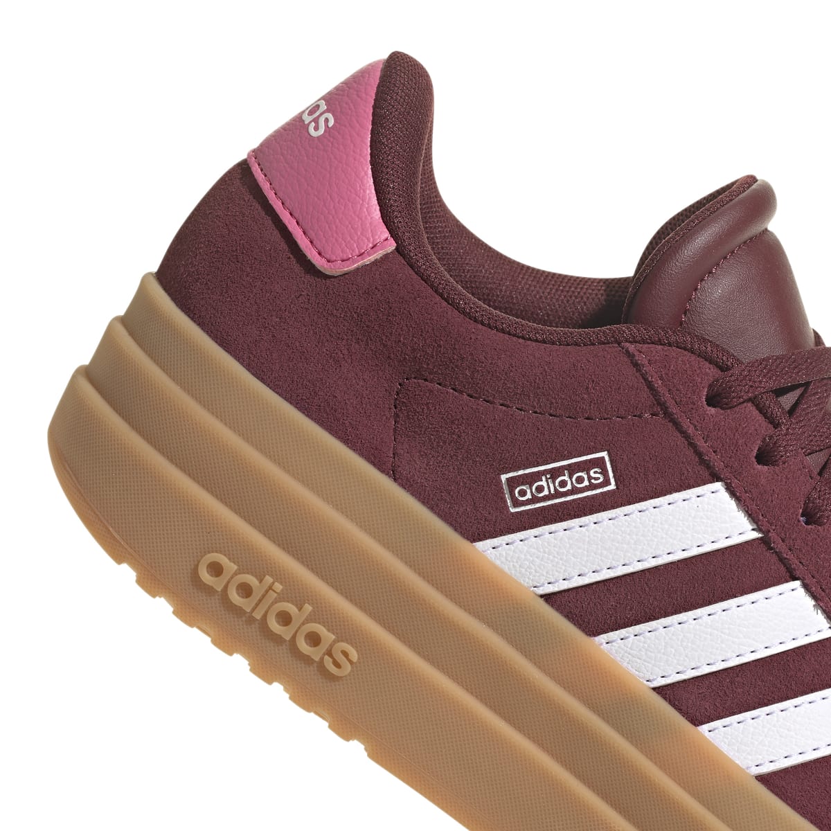 Sneakers platform casual rosso bordeaux da ragazza adidas VL Court Bold - Image 10