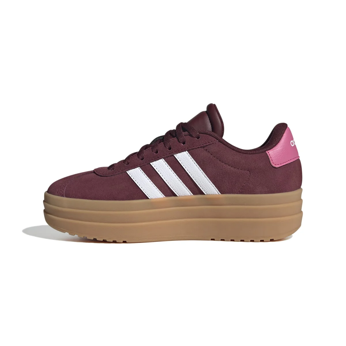 Sneakers platform casual rosso bordeaux da ragazza adidas VL Court Bold - Image 7