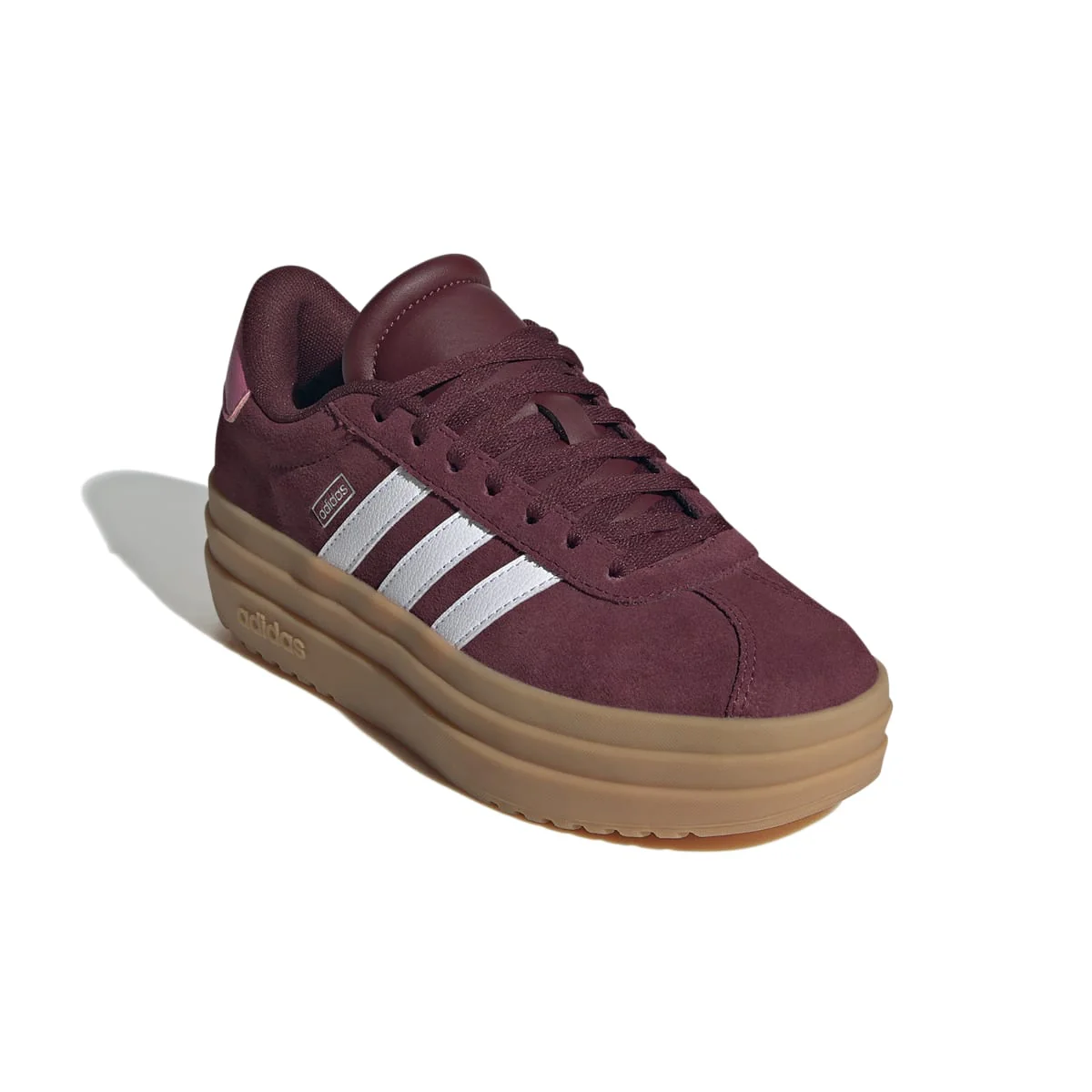 Sneakers platform casual rosso bordeaux da ragazza adidas VL Court Bold - Image 8