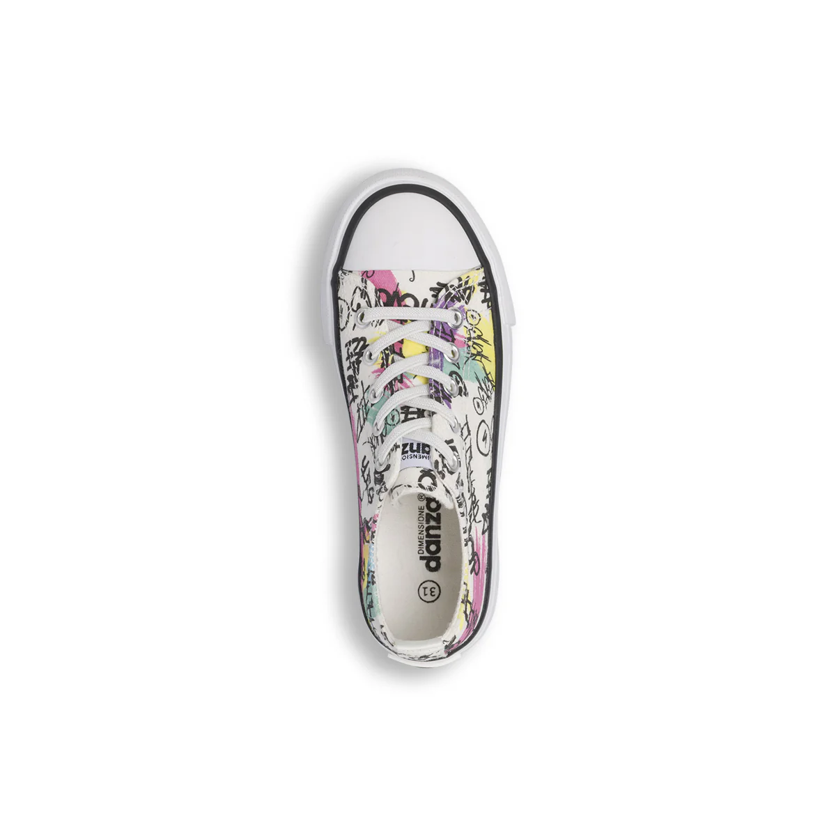 Sneakers platform da Bambina bianche con stampa graffiti Dimensione Danza - Image 4