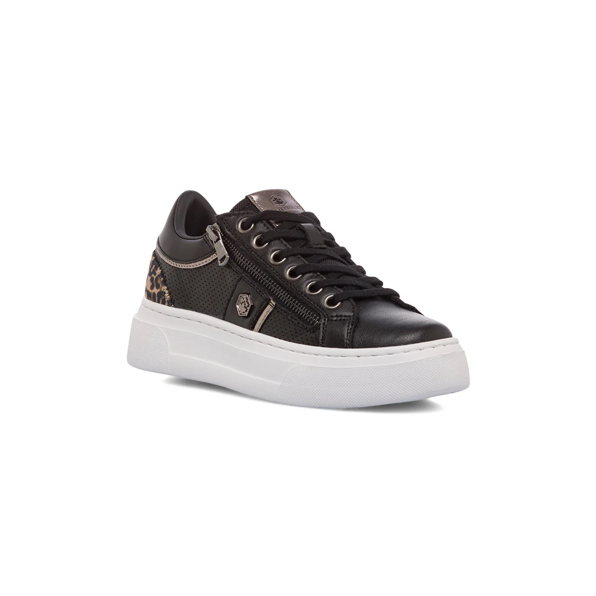 Sneakers platform nere da donna con dettaglio animalier Lumberjack Daria - Image 2