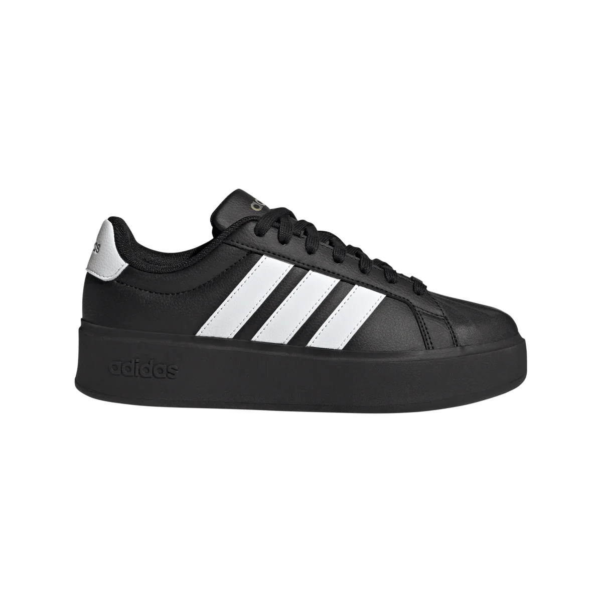 Sneakers platform nere da Donna con logo bianco adidas Streettalk