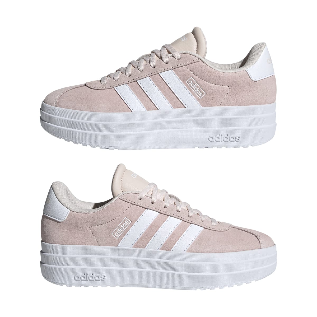 Sneakers platform rosa da donna in pelle adidas VL Court Bold - Image 2