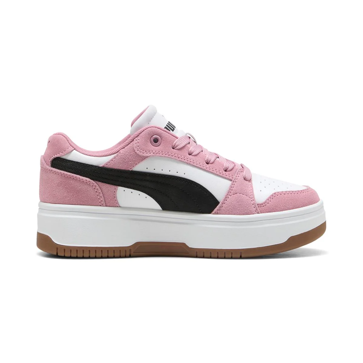 Sneakers platform rosa e bianche da Donna Puma Rebound Femme Low - Image 5