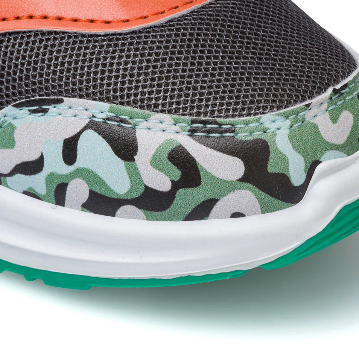 Sneakers primi passi arancioni da bambino con luci nella suola e stampa Dinosauri - Image 8