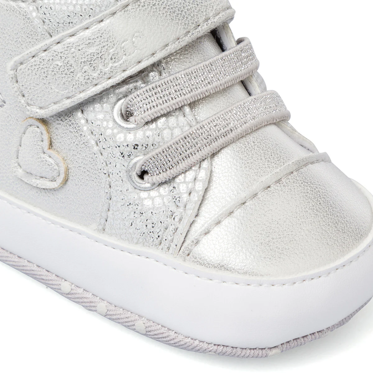 Sneakers primi passi argento da bambina con cuoricini Chicco Nita - Image 5