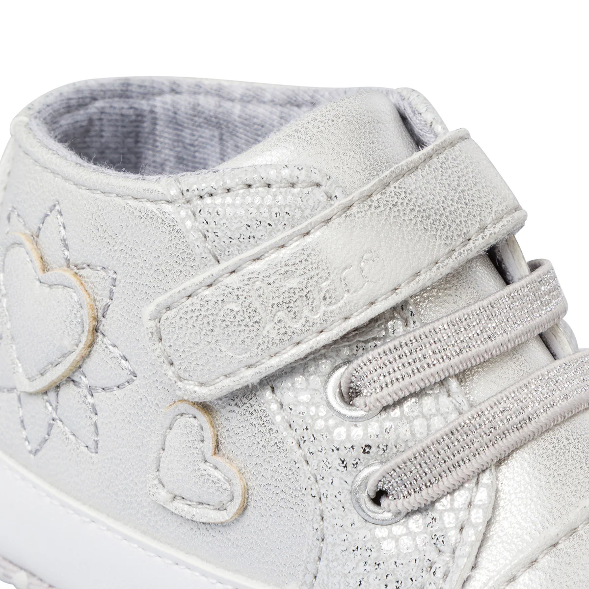 Sneakers primi passi argento da bambina con cuoricini Chicco Nita - Image 6