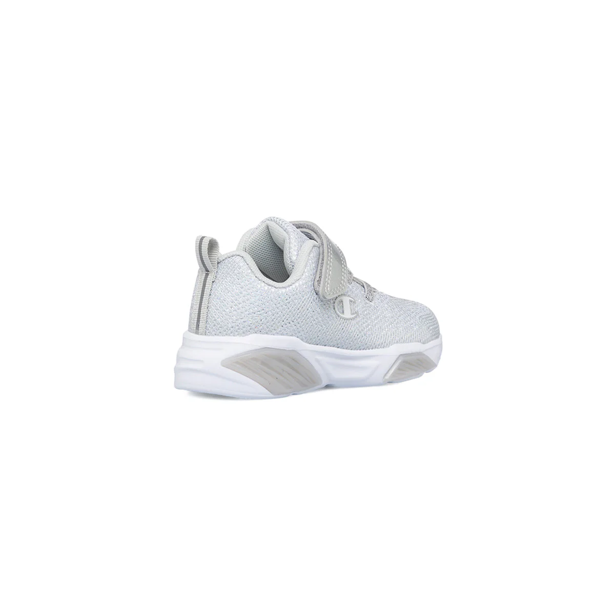 Sneakers primi passi argento da bambina con luci nella suola Champion Wave PS - Image 3