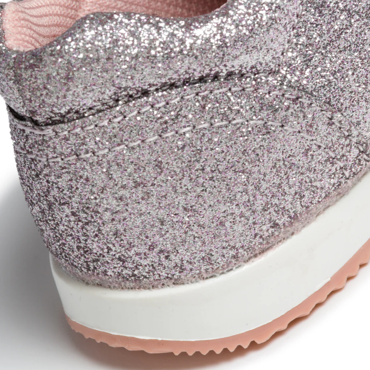 Sneakers primi passi argento effetto glitterato con lacci elastici Chicco - Image 7