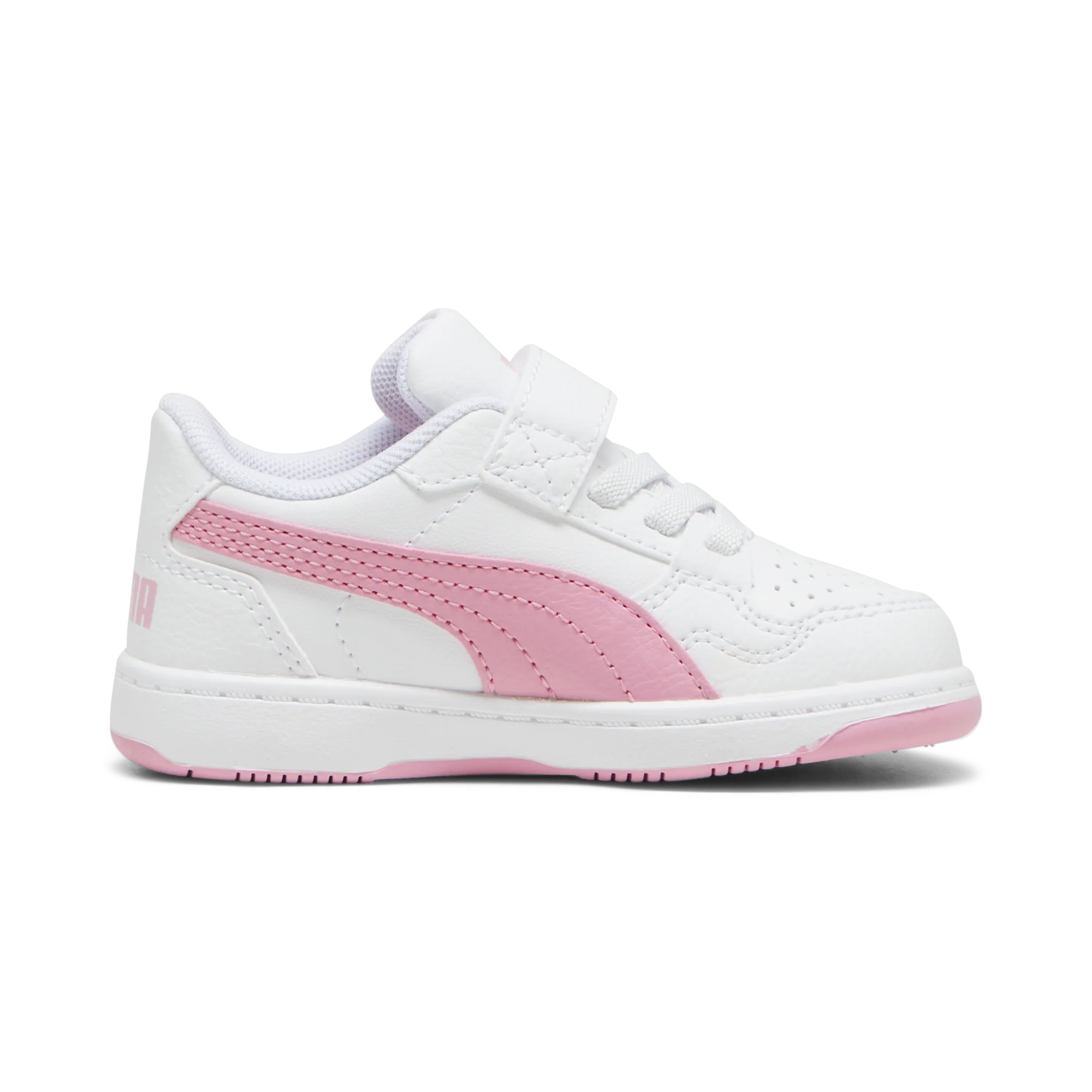 Sneakers primi passi bambina bianche e rosa Puma Reb-L - Image 5