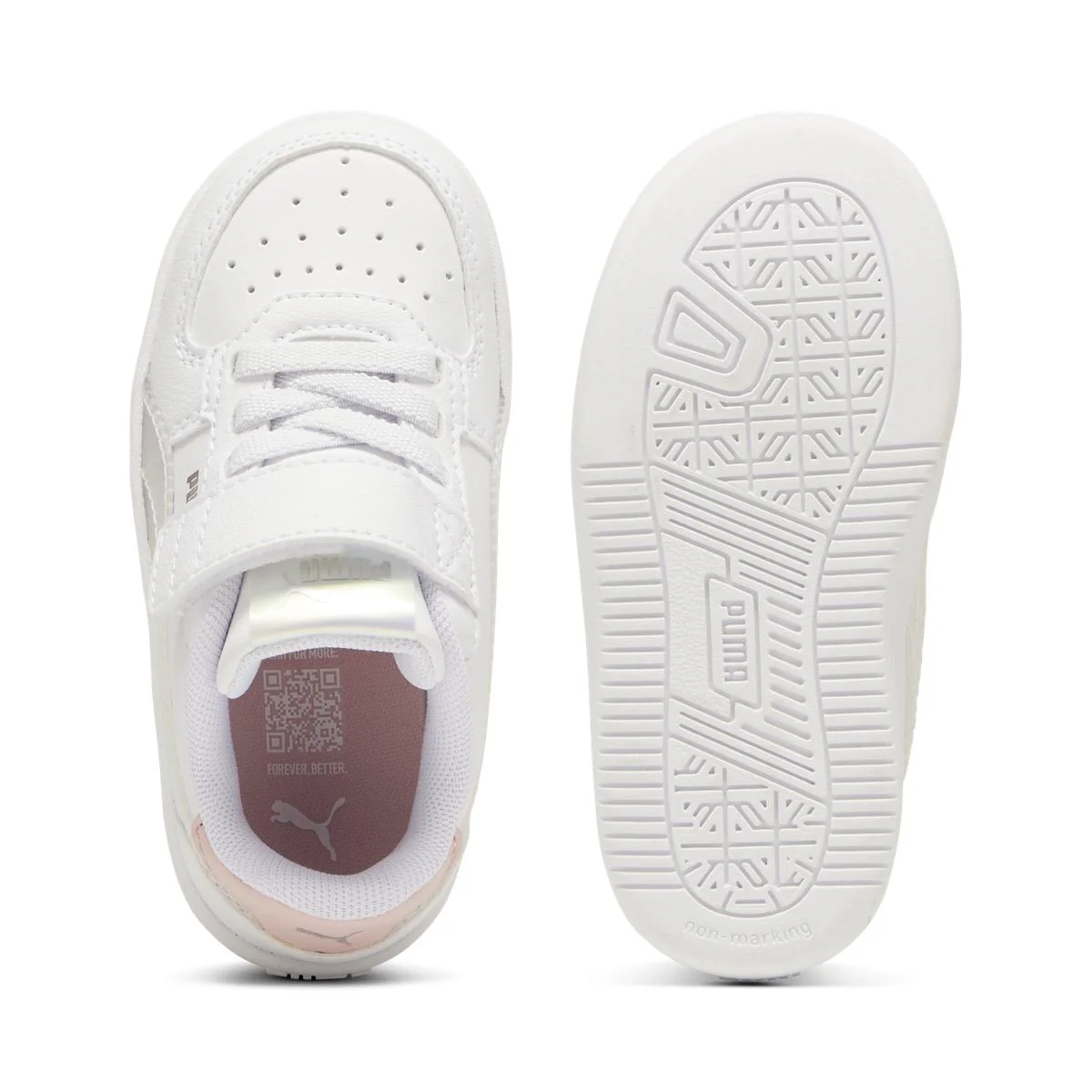 Sneakers bambina Primi passi bianche Puma Caven 2.0 con strappo - Image 3