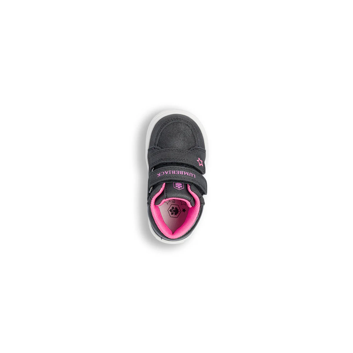 Sneakers primi passi bambina nere e rosa con glitter Lumberjack - Image 6