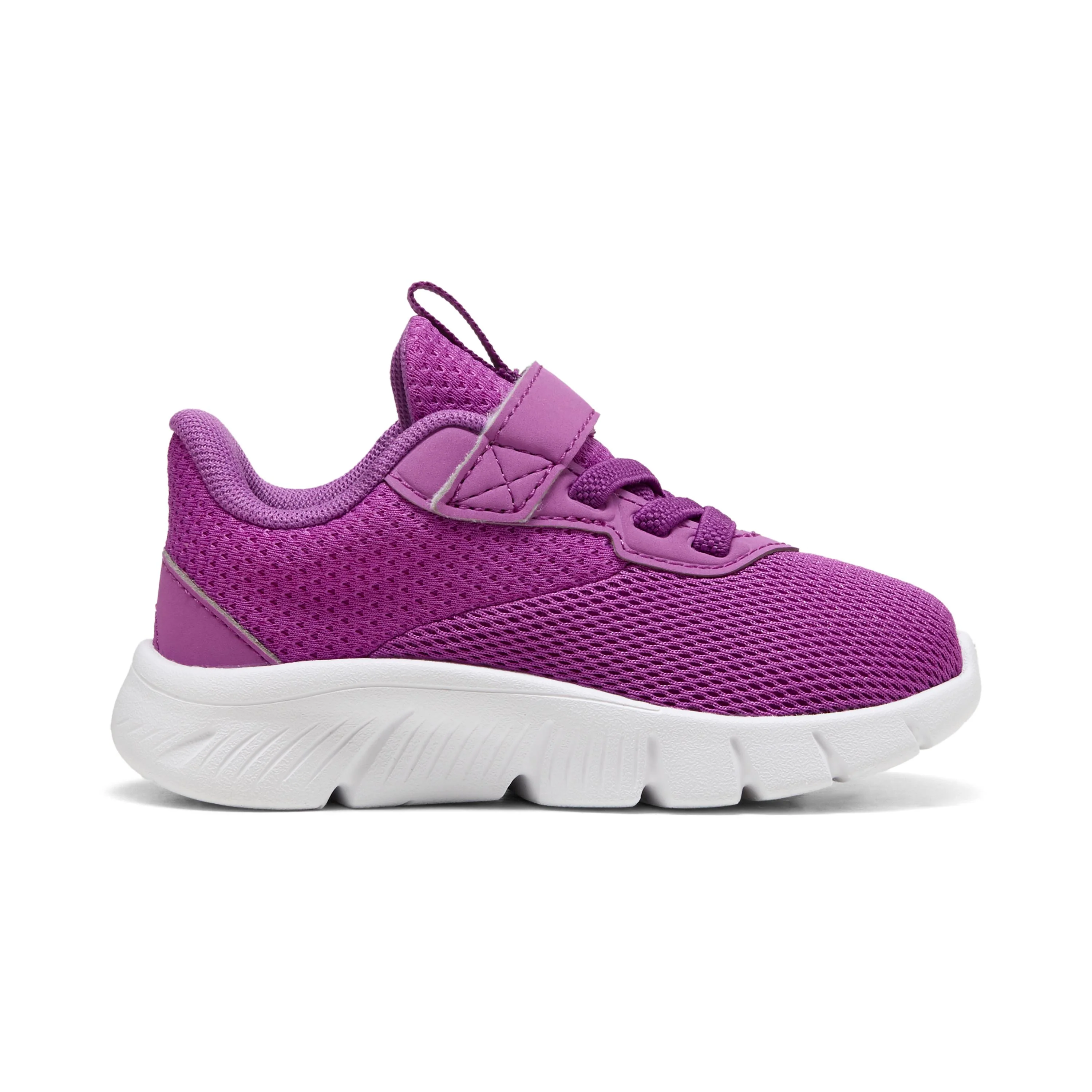 Sneakers primi passi bambina Puma FlexFocus in tessuto mesh violetta - Image 3