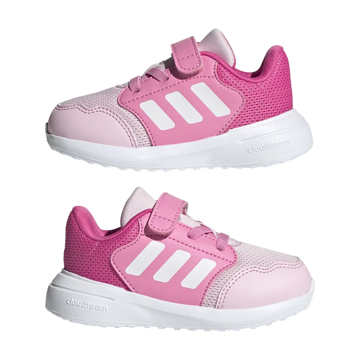 Sneakers primi passi bambina rosa e fucsia con logo adidas Tensaur Run 3.0 - Image 2