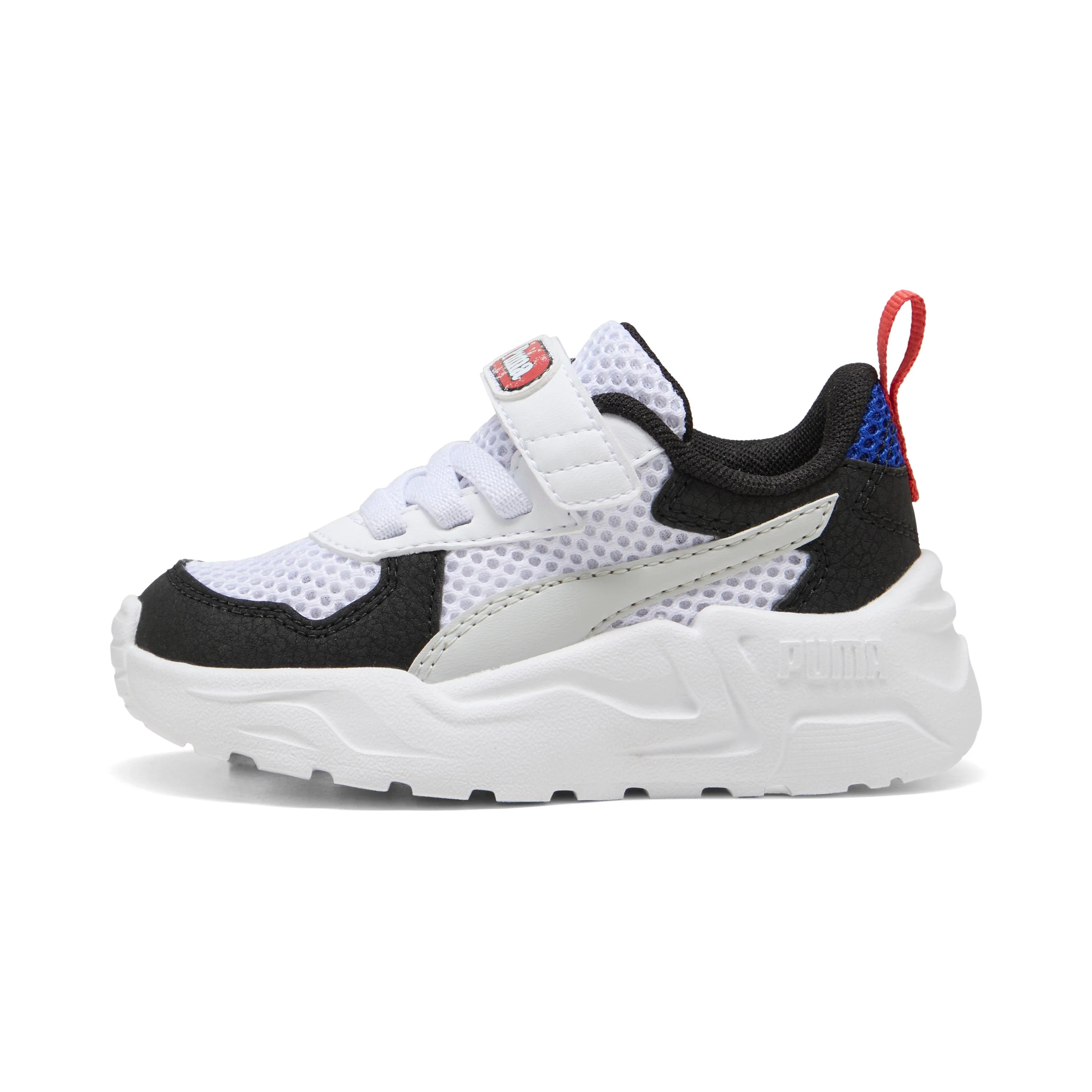 Sneakers primi passi bambino e bambina bianche con dettagli argento e neri Puma Trinity Lite - Image 2