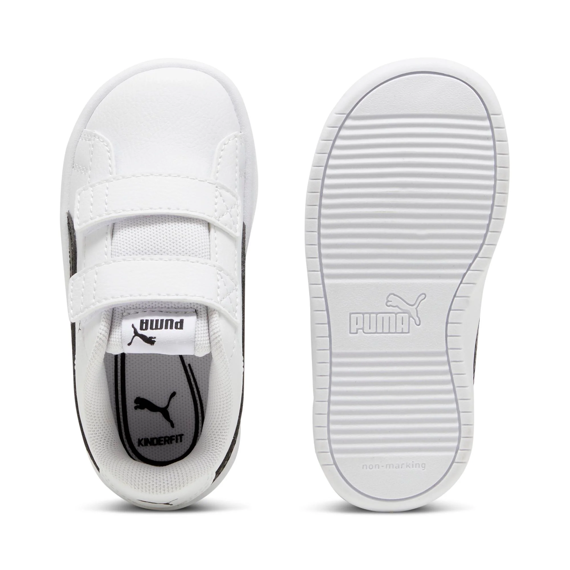 Sneakers primi passi bambino e bambina bianche con dettaglio nero Puma Rickie Classic - Image 4
