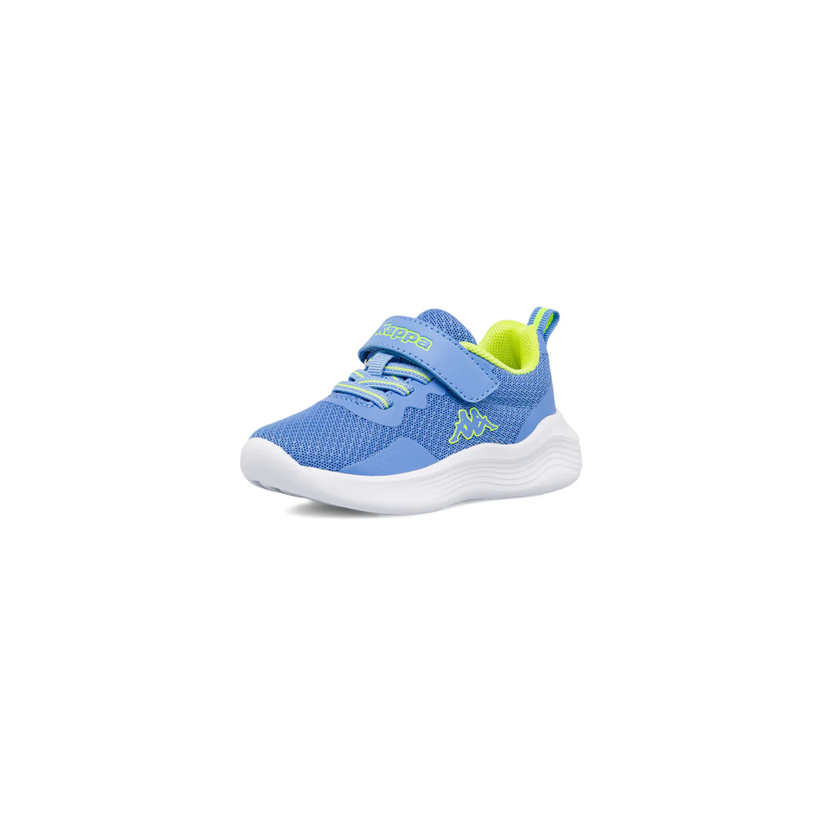Sneakers Primi Passi bambino Kappa blu con strappo e dettagli verdi - Image 2