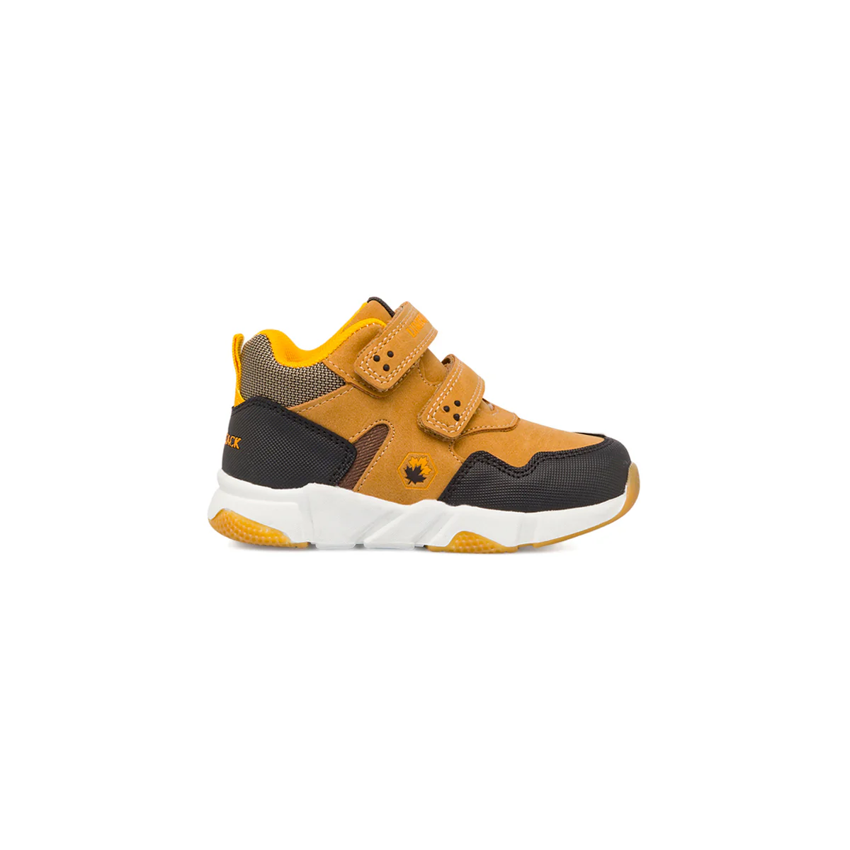 Sneakers primi passi bambino ocra con logo Lumberjack