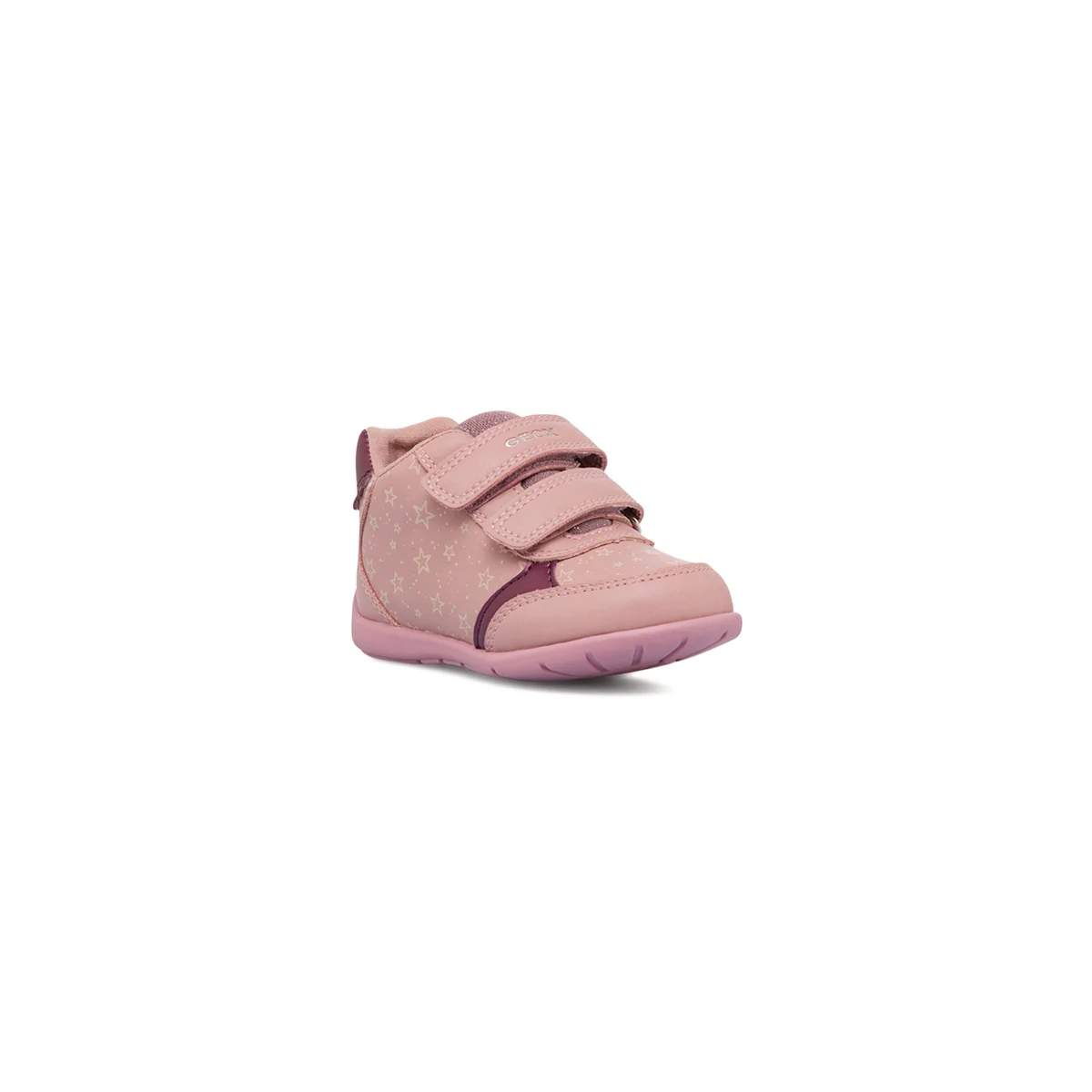 Sneakers primi passi bamina rosa con chiusura strappi e logo Geox - Image 2