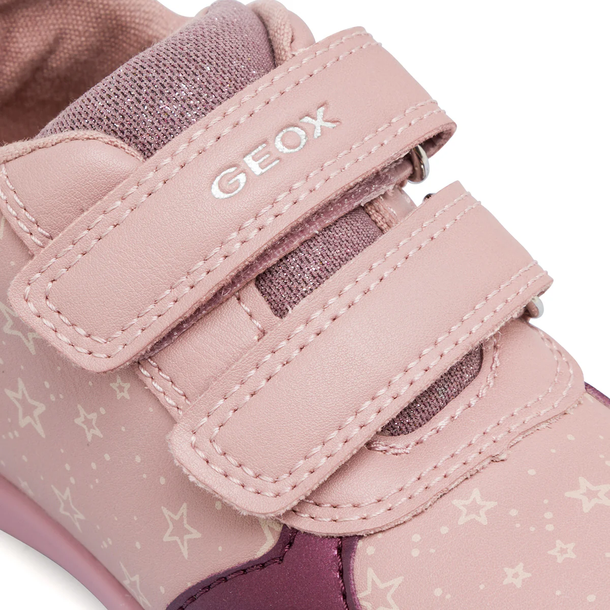 Sneakers primi passi bamina rosa con chiusura strappi e logo Geox - Image 5