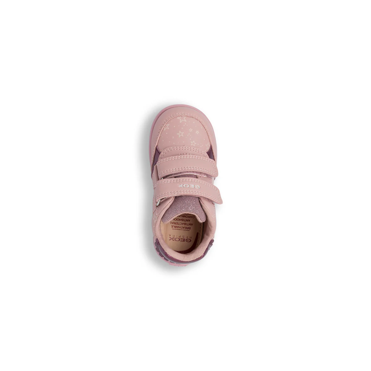 Sneakers primi passi bamina rosa con chiusura strappi e logo Geox - Image 6