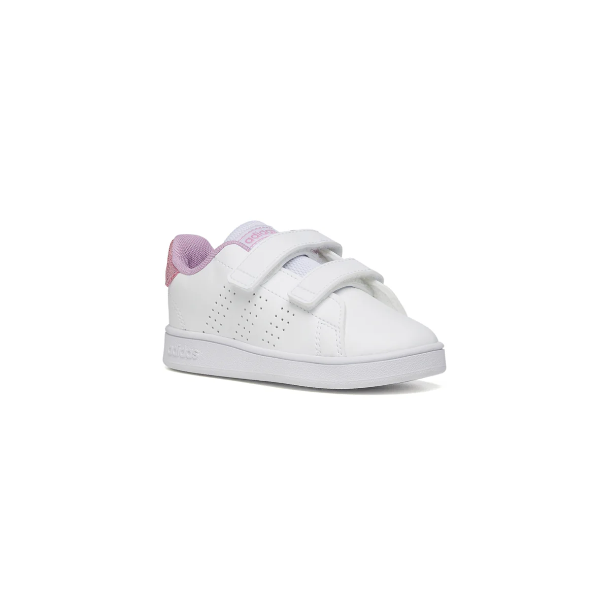 Sneakers primi passi bianche con chiusure a strappo adidas Advantage I - Image 2