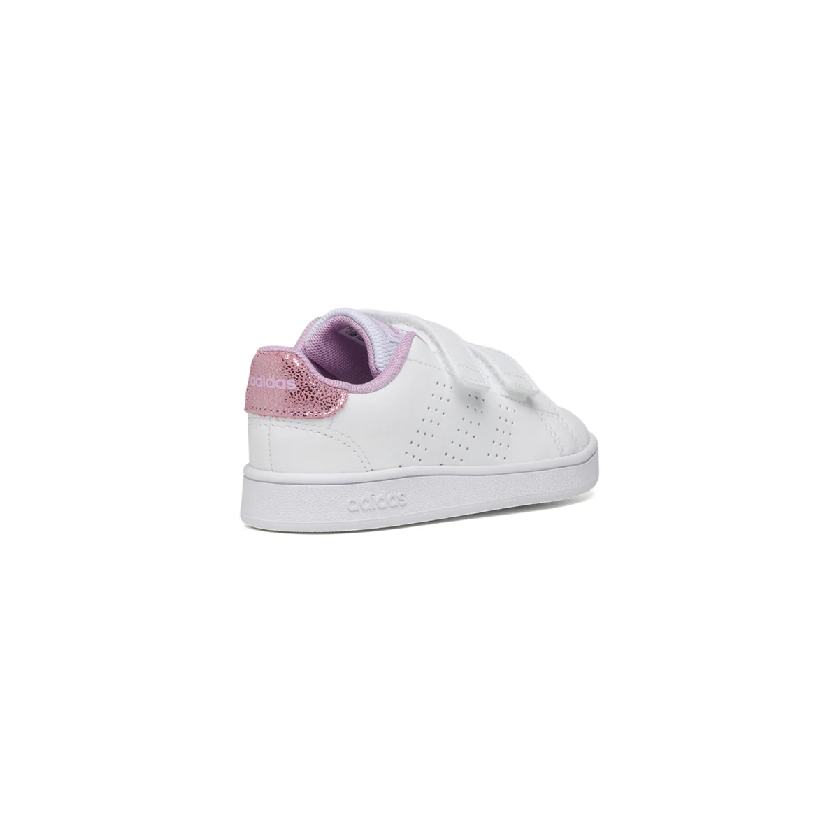 Sneakers primi passi bianche con chiusure a strappo adidas Advantage I - Image 3