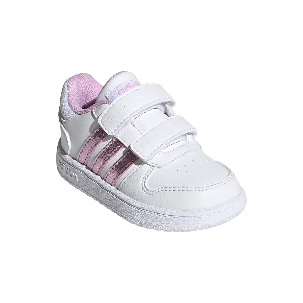 Sneakers primi passi bianche con chiusure a strappo adidas Hoops 2.0 Cmf I - Image 2