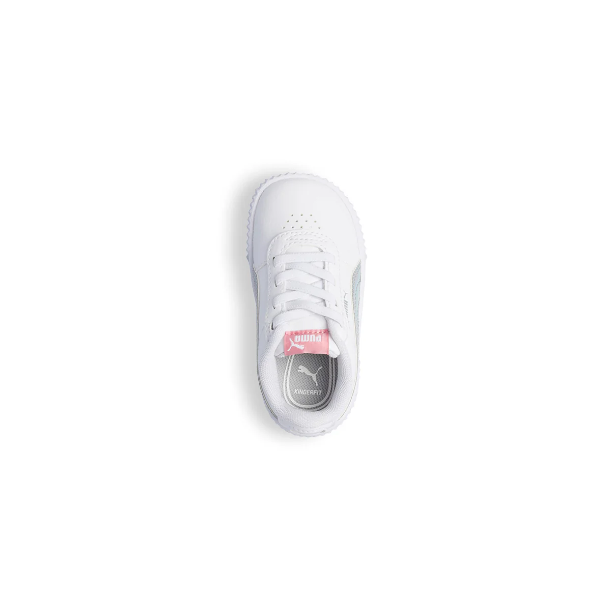 Sneakers primi passi bianche con dettaglio laminato Puma Carina Rainbow AC Inf - Image 5